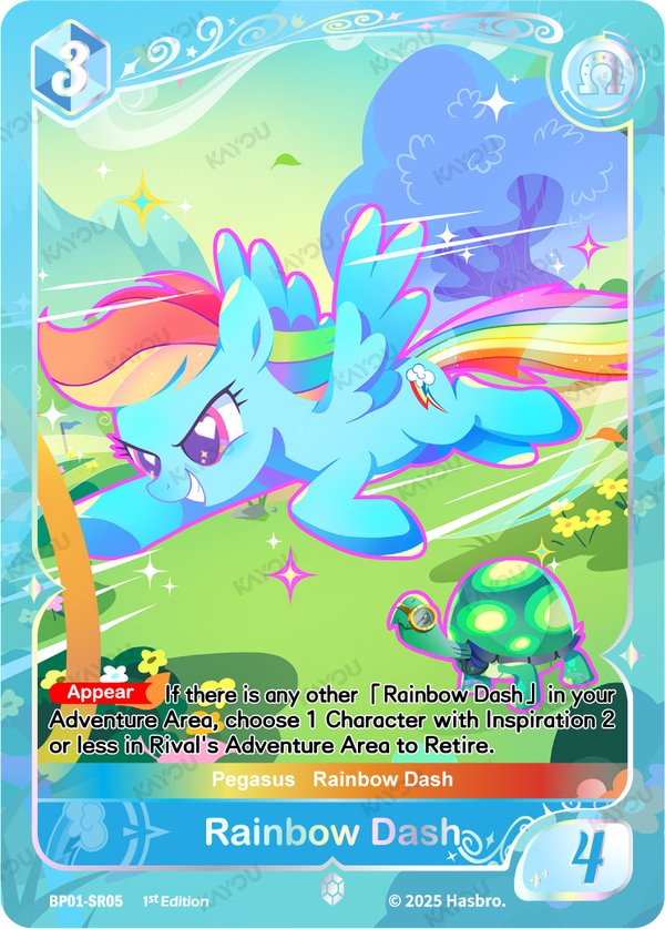 Rainbow Dash BP01-SR05 card from Fantasy Wonderland Booster Pack