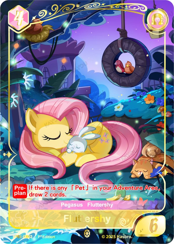 Fluttershy BP01-GR02 card from Fantasy Wonderland Booster Pack
