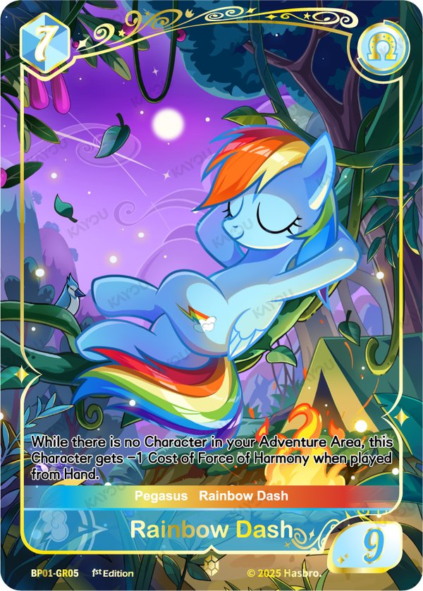 Rainbow Dash BP01-GR05 card from Fantasy Wonderland Booster Pack