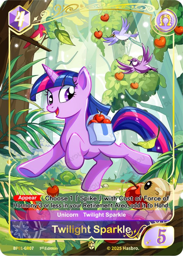 Twilight Sparkle BP01-GR07 card from Fantasy Wonderland Booster Pack