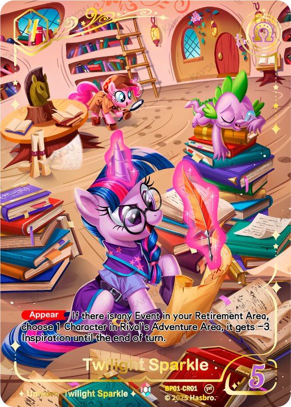 Twilight Sparkle BP01-CR01 card from Fantasy Wonderland Booster Pack
