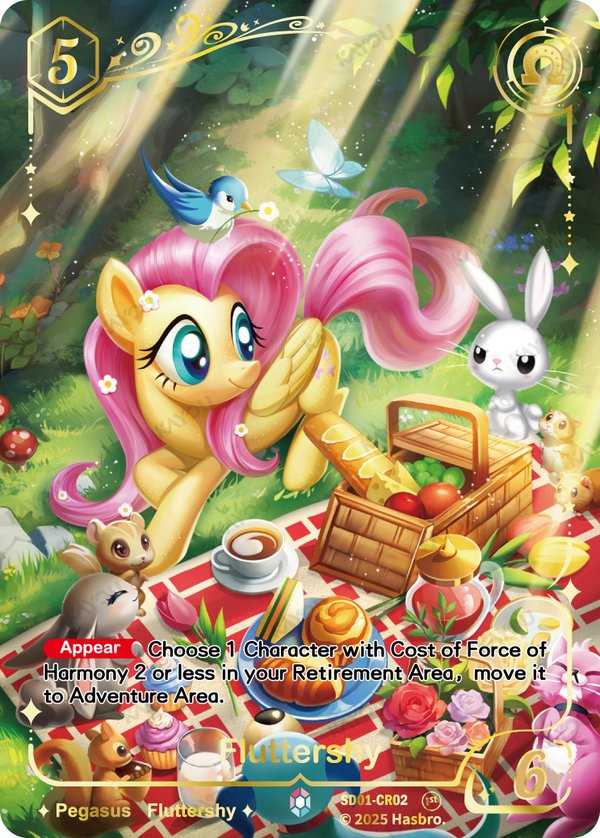 Fluttershy SD01-CR02 card from Friendships Begin Bonus Pack