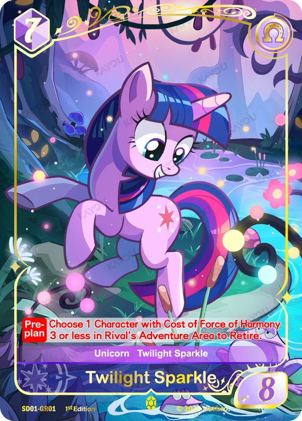 Twilight Sparkle SD01-GR01 card from Friendships Begin Bonus Pack