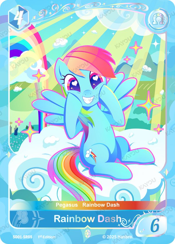Rainbow Dash SD01-SR05 card from Friendships Begin Bonus Pack