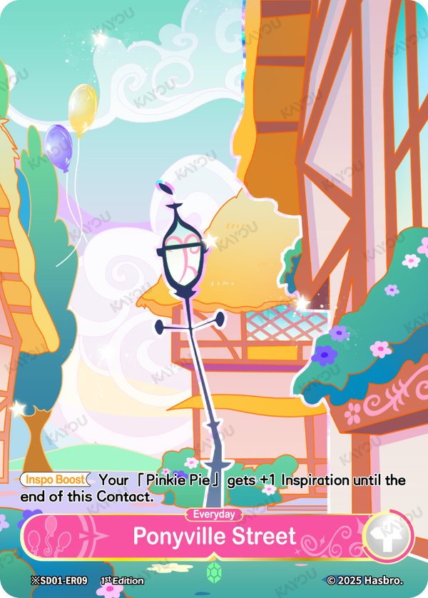 Ponyville Street ※SD01-ER09-day card from Friendships Begin Bonus Pack