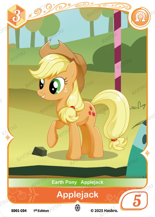 Applejack SD01-C04 card from Friendships Begin Bonus Pack