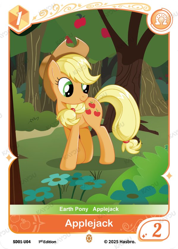 Applejack SD01-U04 card from Friendships Begin Bonus Pack