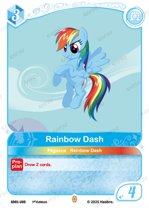 Rainbow Dash SD01-U05 card from Friendships Begin Bonus Pack