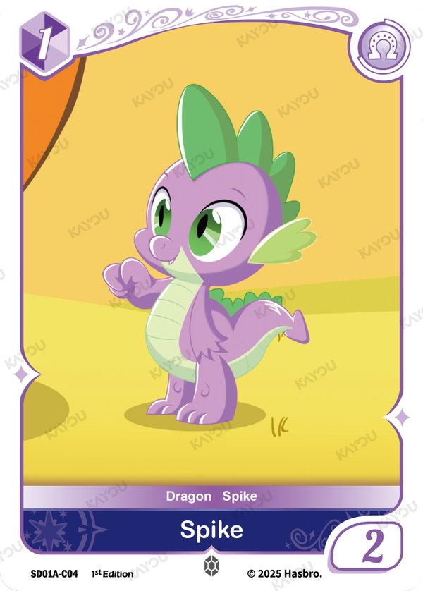 Spike SD01A-C04 card from Friendships Begin: Twilight Sparkle