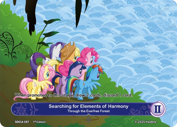Searching for Elements of Harmony -- Through the Everfree Forest SD01A-C07 card from Friendships Begin: Twilight Sparkle