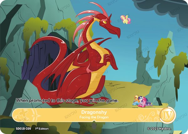 Dragonshy -- Facing the Dragon SD01B-C09 card from Friendships Begin: Fluttershy