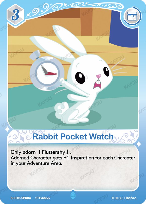 Rabbit Pocket Watch SD01B-SPR04 card from Friendships Begin: Fluttershy