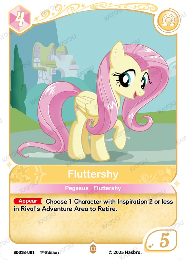 Fluttershy SD01B-U01 card from Friendships Begin: Fluttershy