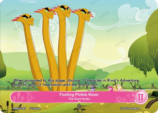 Feeling Pinkie Keen -- The Giant Hydra SD01C-C07 card from Friendships Begin: Pinkie Pie