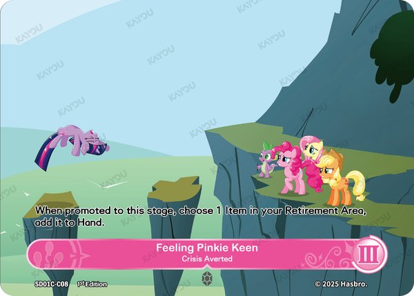 Feeling Pinkie Keen -- Crisis Ceased SD01C-C08 card from Friendships Begin: Pinkie Pie