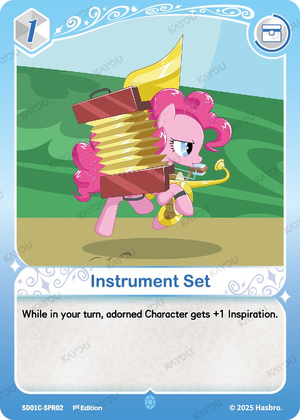 Instrument Set SD01C-SPR02 card from Friendships Begin: Pinkie Pie