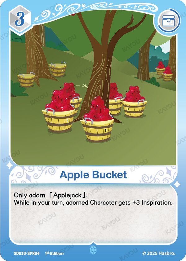 Apple Bucket SD01D-SPR04 card from Friendships Begin: Applejack