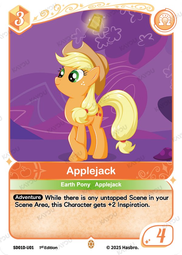Applejack SD01D-U01 card from Friendships Begin: Applejack