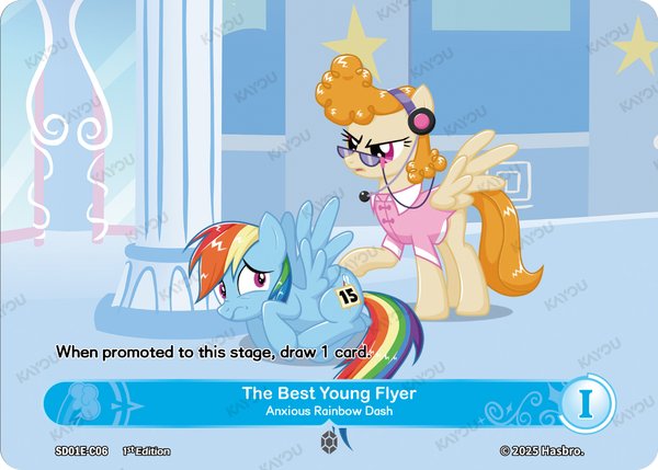 The Best Young Flyer -- Anxious Rainbow Dash SD01E-C06 card from Friendships Begin: Rainbow Dash