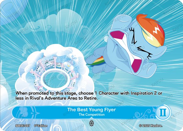 The Best Young Flyer -- The Competition SD01E-C07 card from Friendships Begin: Rainbow Dash