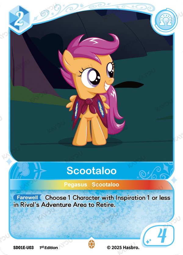 Scootaloo SD01E-U03 card from Friendships Begin: Rainbow Dash