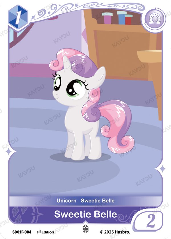 Sweetie Belle SD01F-C04 card from Friendships Begin: Rarity