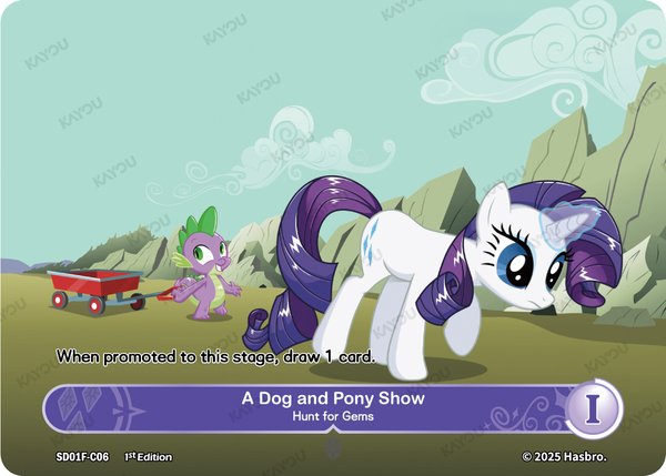A Dog and Pony Show -- Hunt for gems SD01F-C06 card from Friendships Begin: Rarity