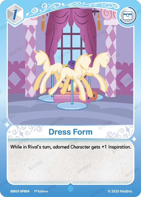 Dress Form SD01F-SPR04 card from Friendships Begin: Rarity