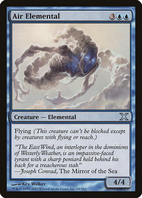 Air Elemental 64 card from 10th Edition