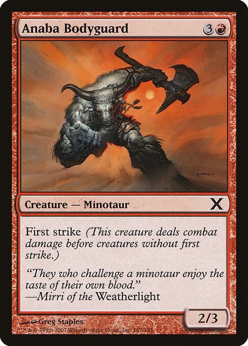 Anaba Bodyguard 187 card from 10th Edition