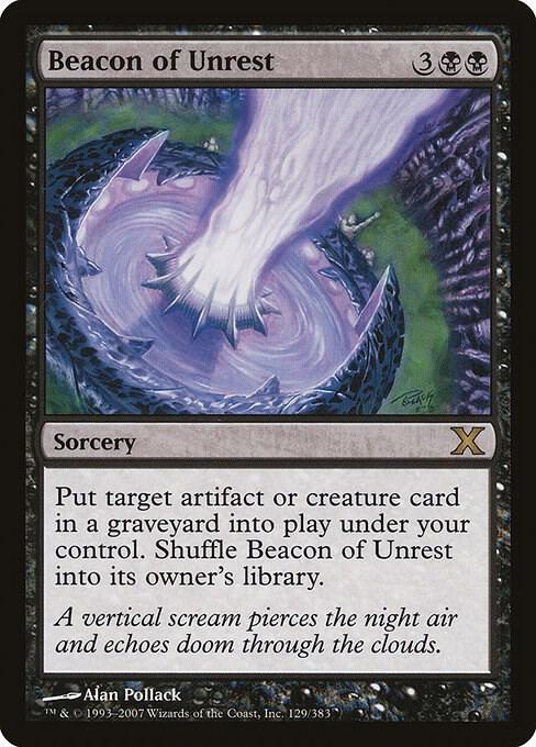Beacon of Unrest 129 card from 10th Edition