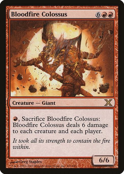 Bloodfire Colossus 191 card from 10th Edition