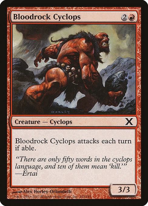 Bloodrock Cyclops 192 card from 10th Edition