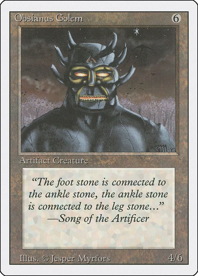 Obsianus Golem card from Revised Edition