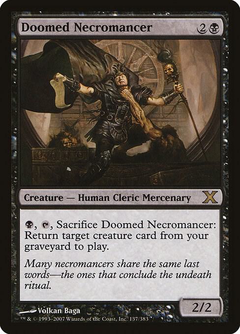 Doomed Necromancer 137 card from 10th Edition