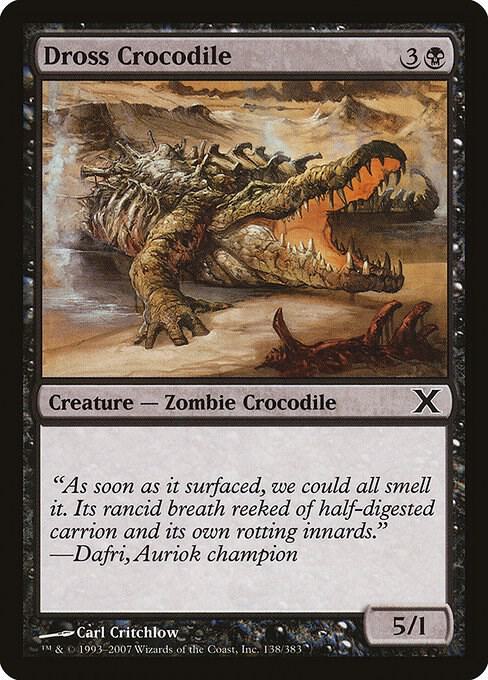 Dross Crocodile 138 card from 10th Edition