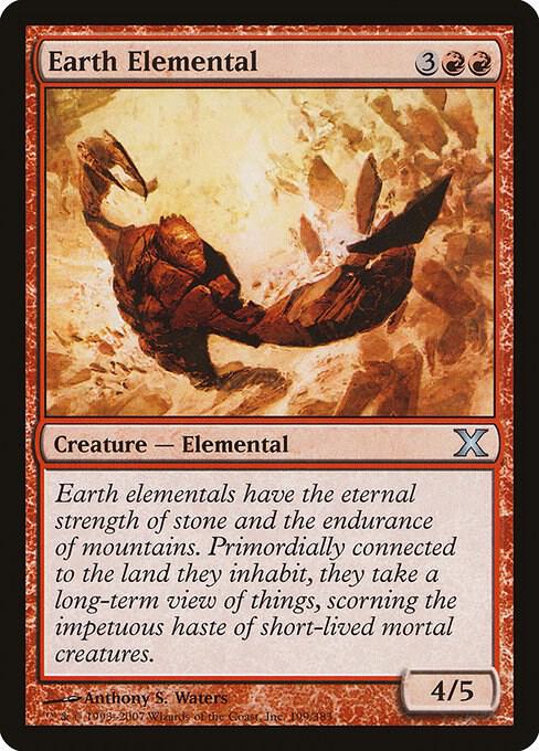 Earth Elemental 199 card from 10th Edition