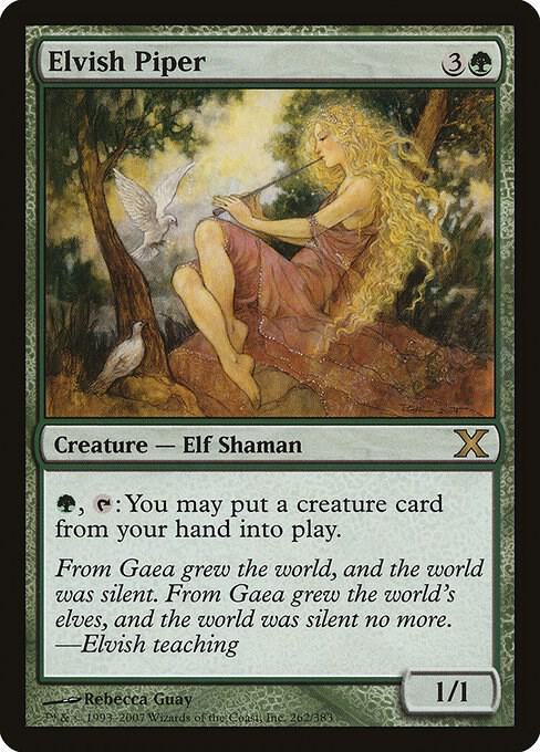 Elvish Piper 262 card from 10th Edition