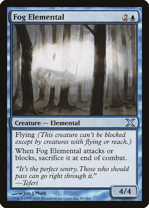 Fog Elemental 85 card from 10th Edition