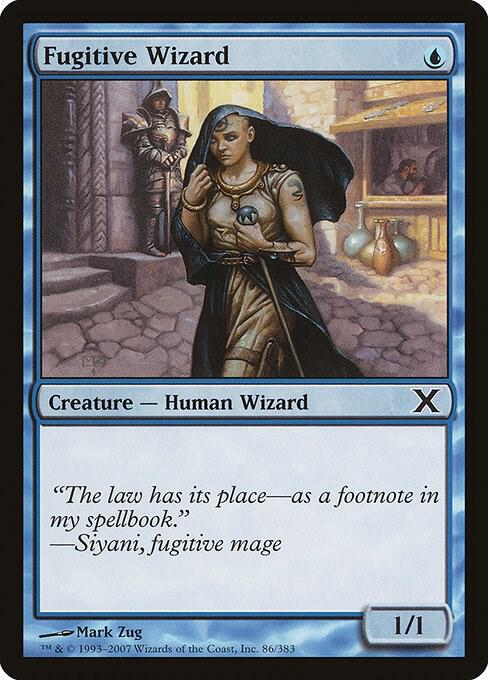 Fugitive Wizard 86 card from 10th Edition