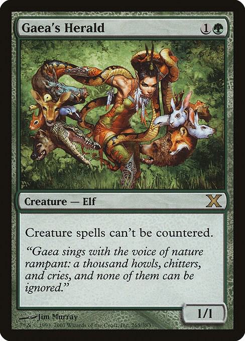 Gaea's Herald 265 card from 10th Edition
