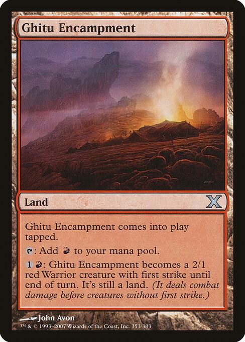 Ghitu Encampment 353 card from 10th Edition