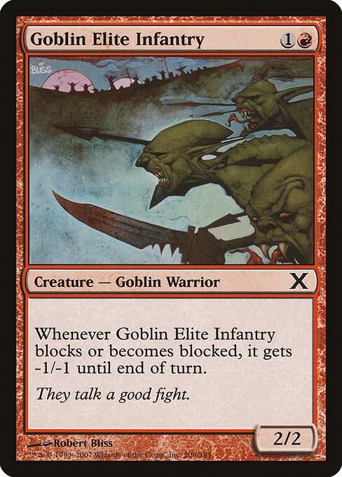 Goblin Elite Infantry 206 card from 10th Edition