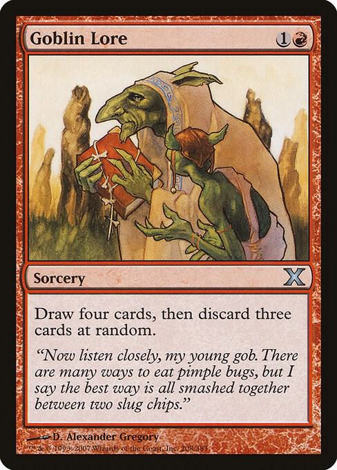 Goblin Lore 208 card from 10th Edition