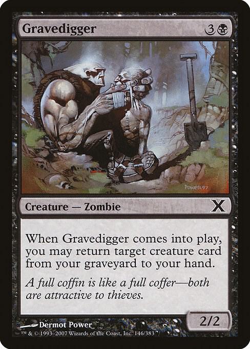 Gravedigger 146 card from 10th Edition
