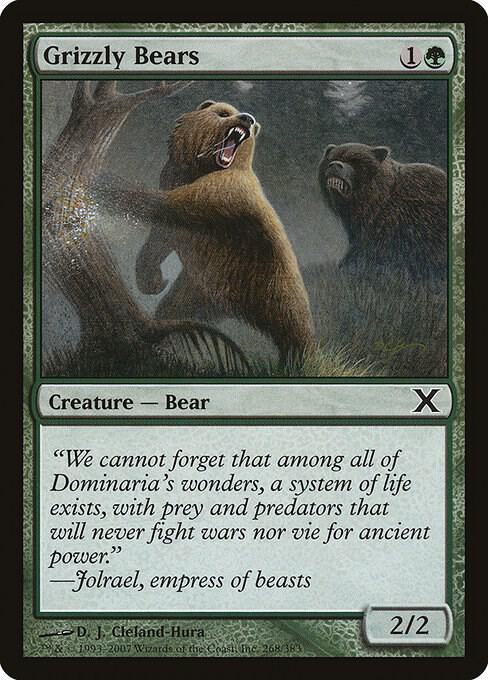 Grizzly Bears 268 card from 10th Edition