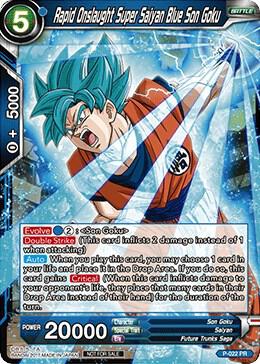 Rapid Onslaught Super Saiyan Blue Son Goku P-022 card from Promotion Cards