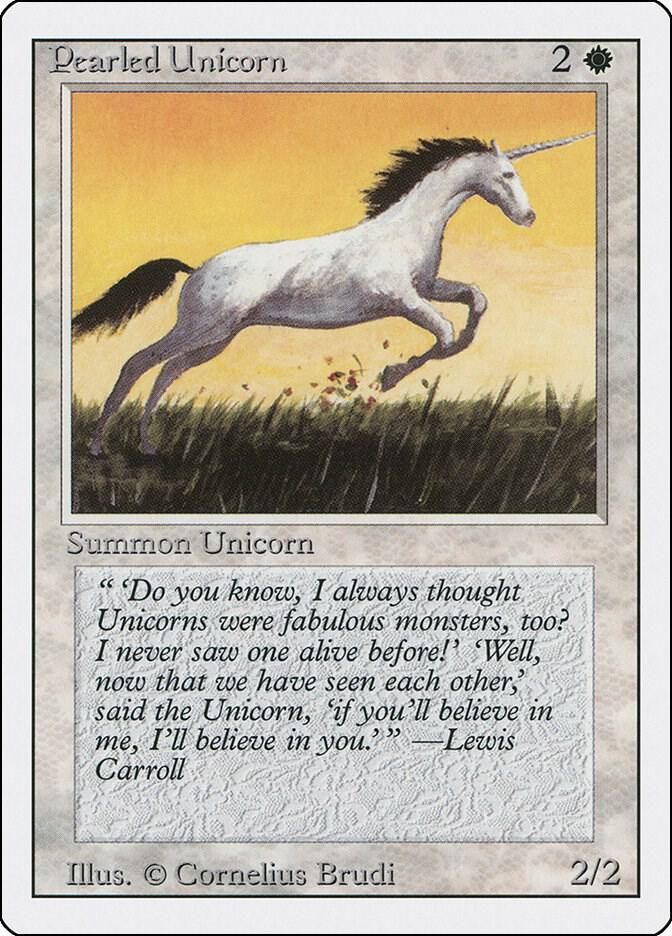 Pearled Unicorn card from Revised Edition