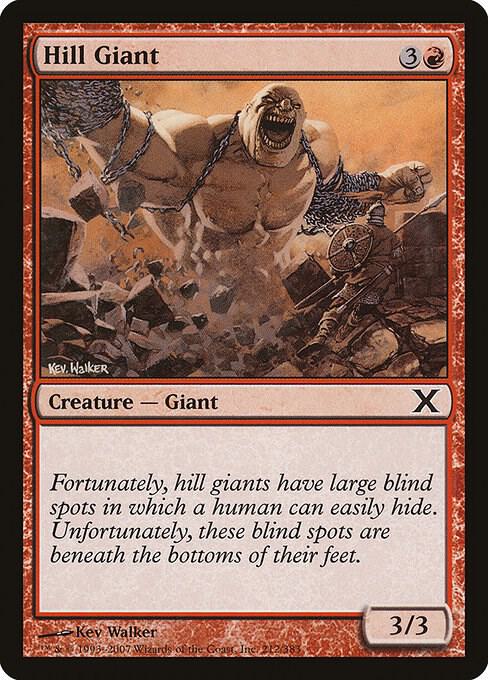 Hill Giant 212 card from 10th Edition