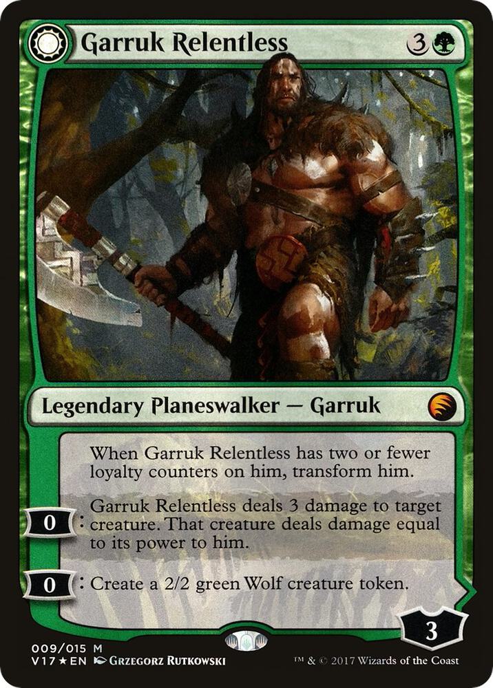 Garruk Relentless 9 card from From the Vault: Transform